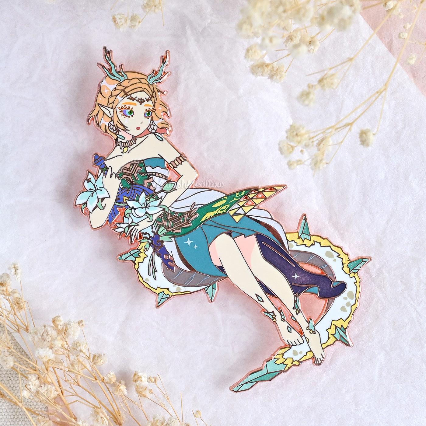 Tears of the kingdom dragon Zelda princess enamel pin