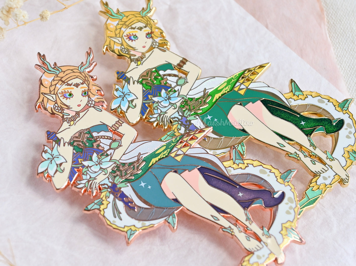 Tears of the kingdom dragon Zelda princess enamel pin