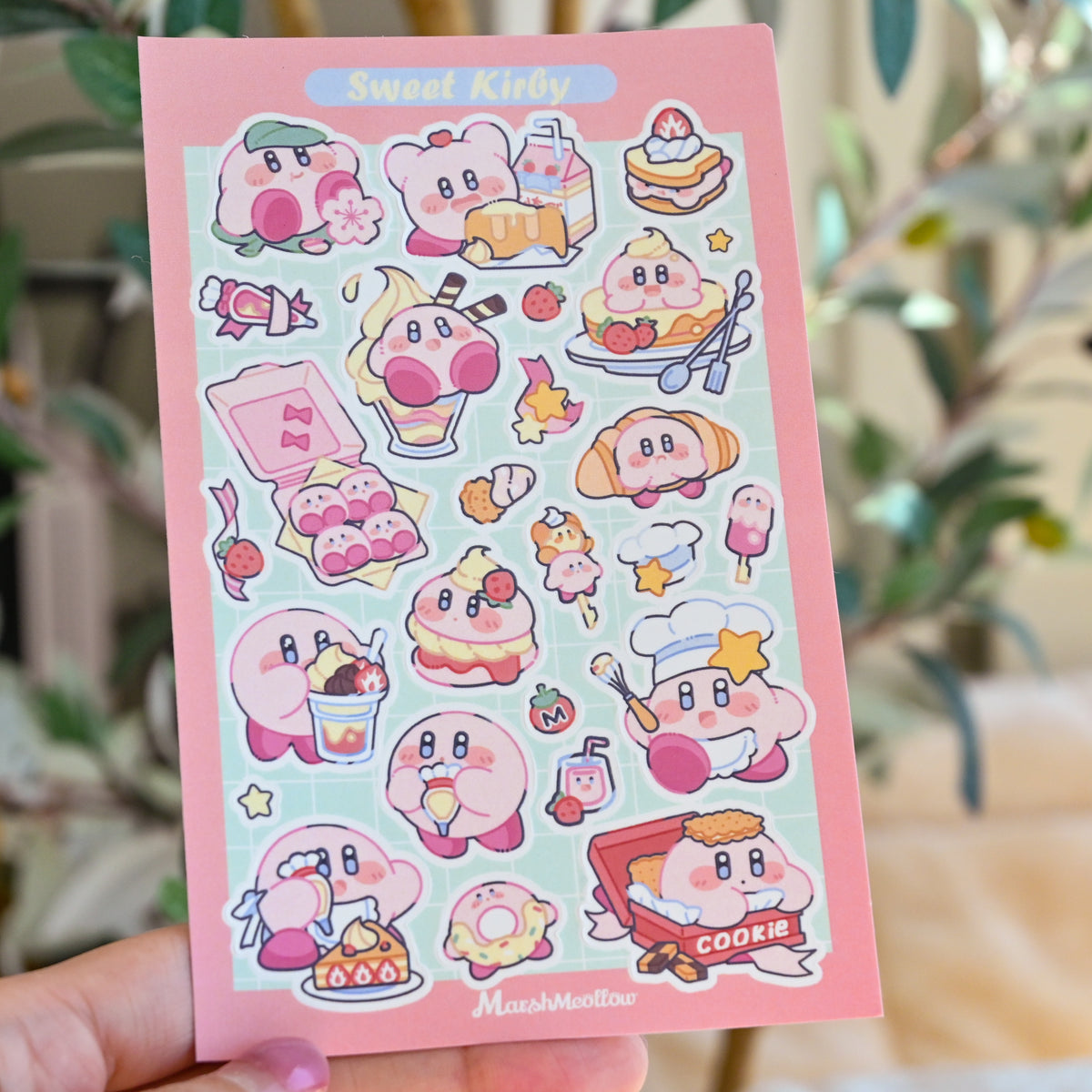 Sweet Kirby Sticker Sheet