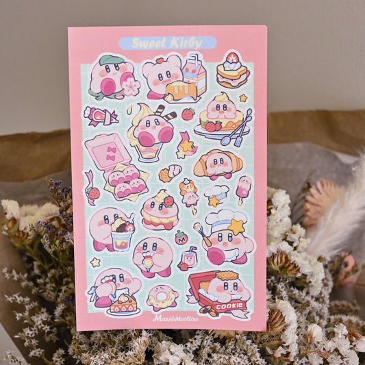 Sweet Kirby Sticker Sheet