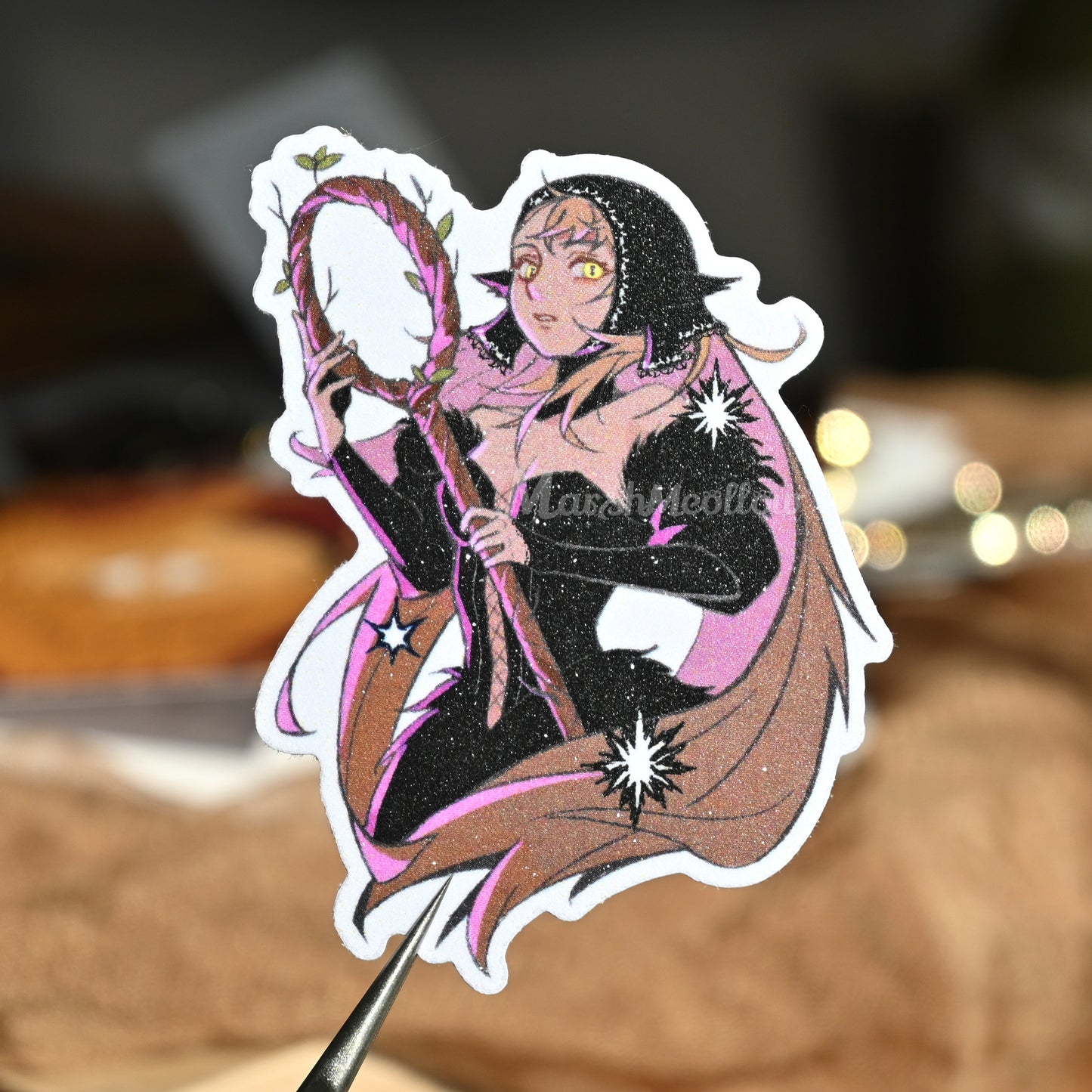 Dungeon Meshi Marcille glitter stickers