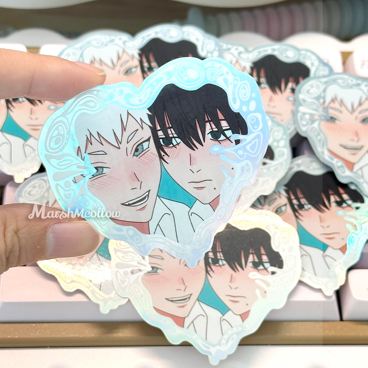 TSHD Heart Frame Holographic Sticker