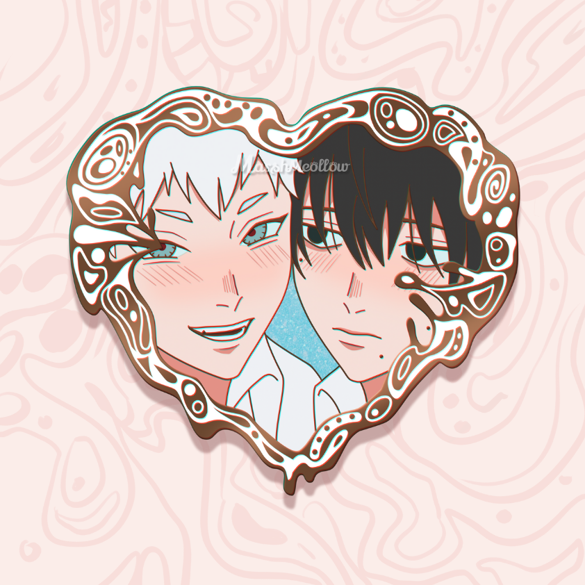 (PRE-ORDER) Hikaru & Yoshiki Heart Frame Pin