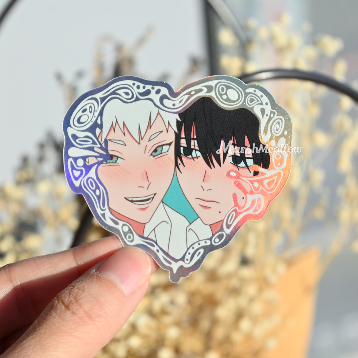 TSHD Heart Frame Holographic Sticker