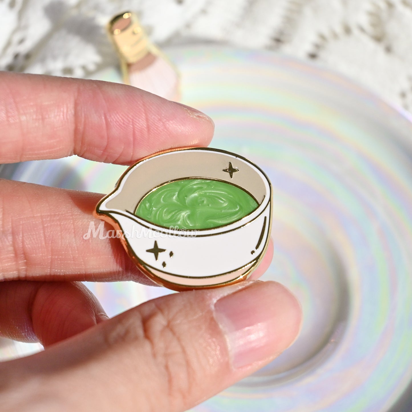 Matcha Bowl & Whisk Enamel Pin Set
