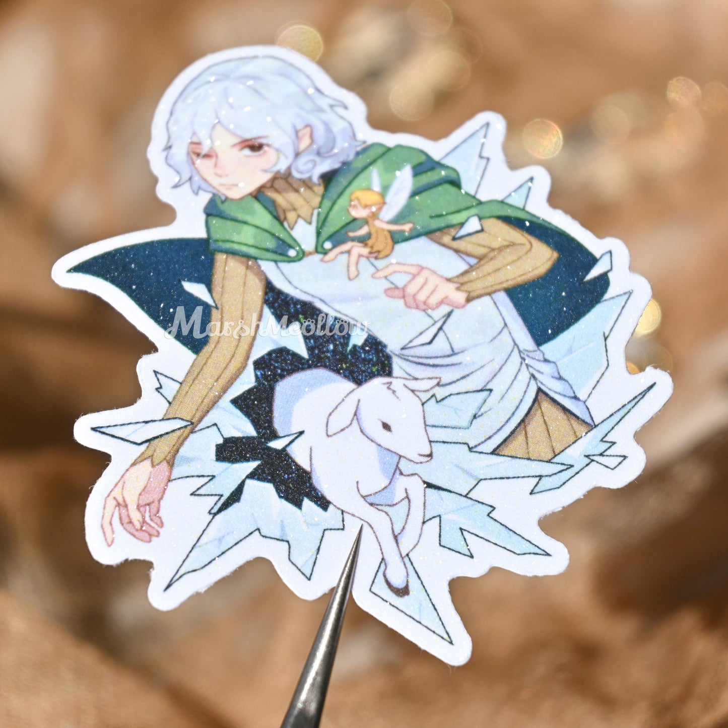 Mithrun Matte Glitter Sticker