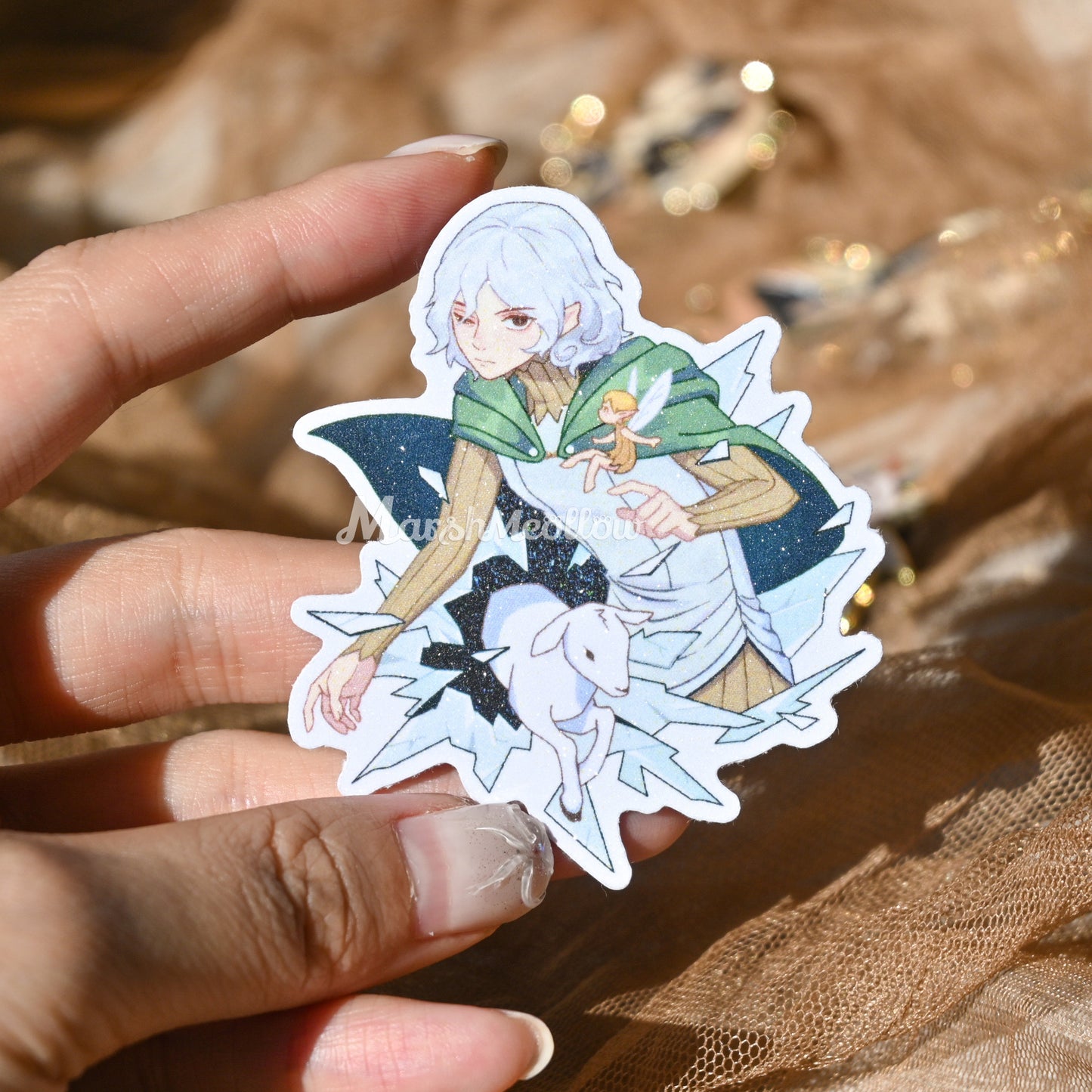 Mithrun Matte Glitter Sticker