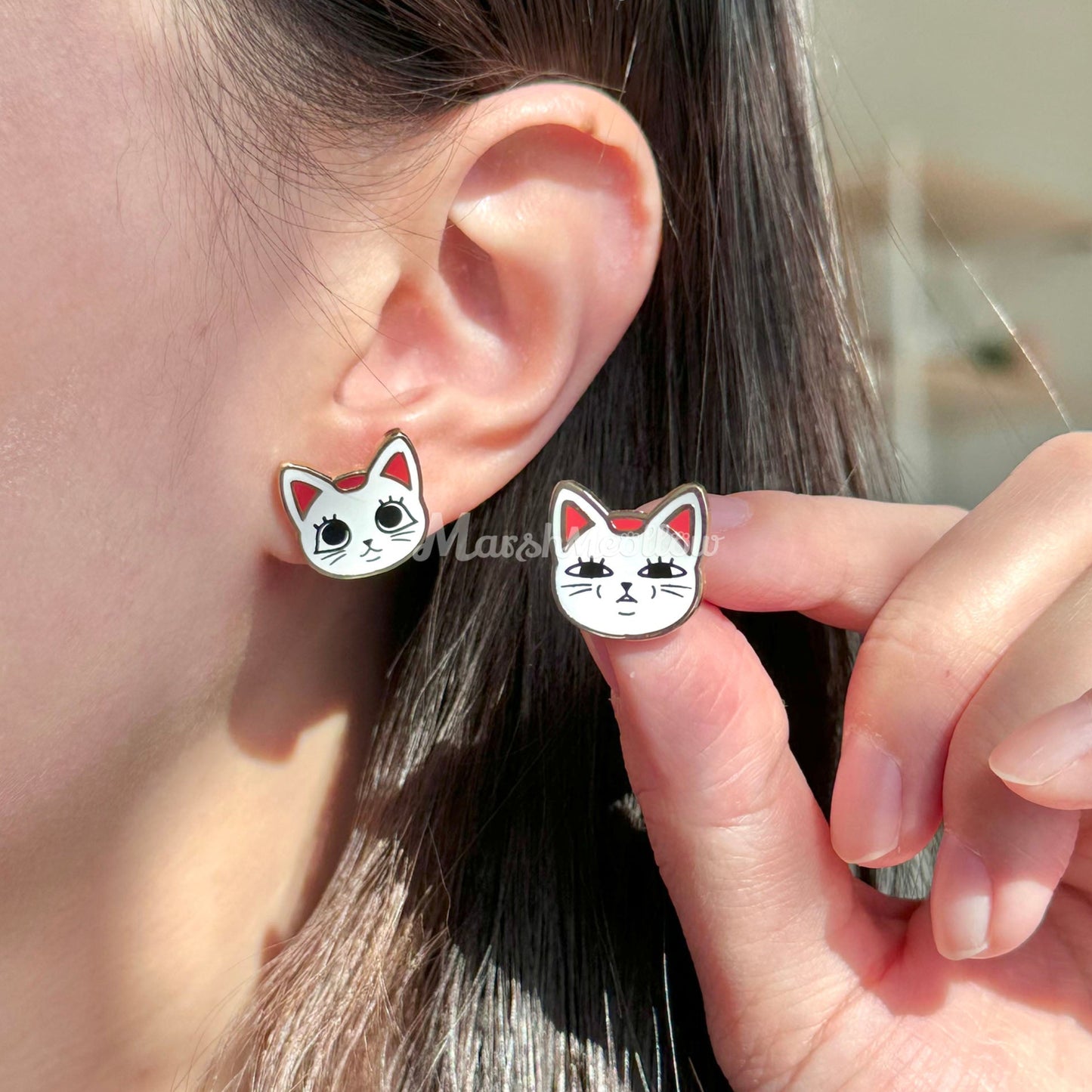 Turbo Granny Cat Earrings