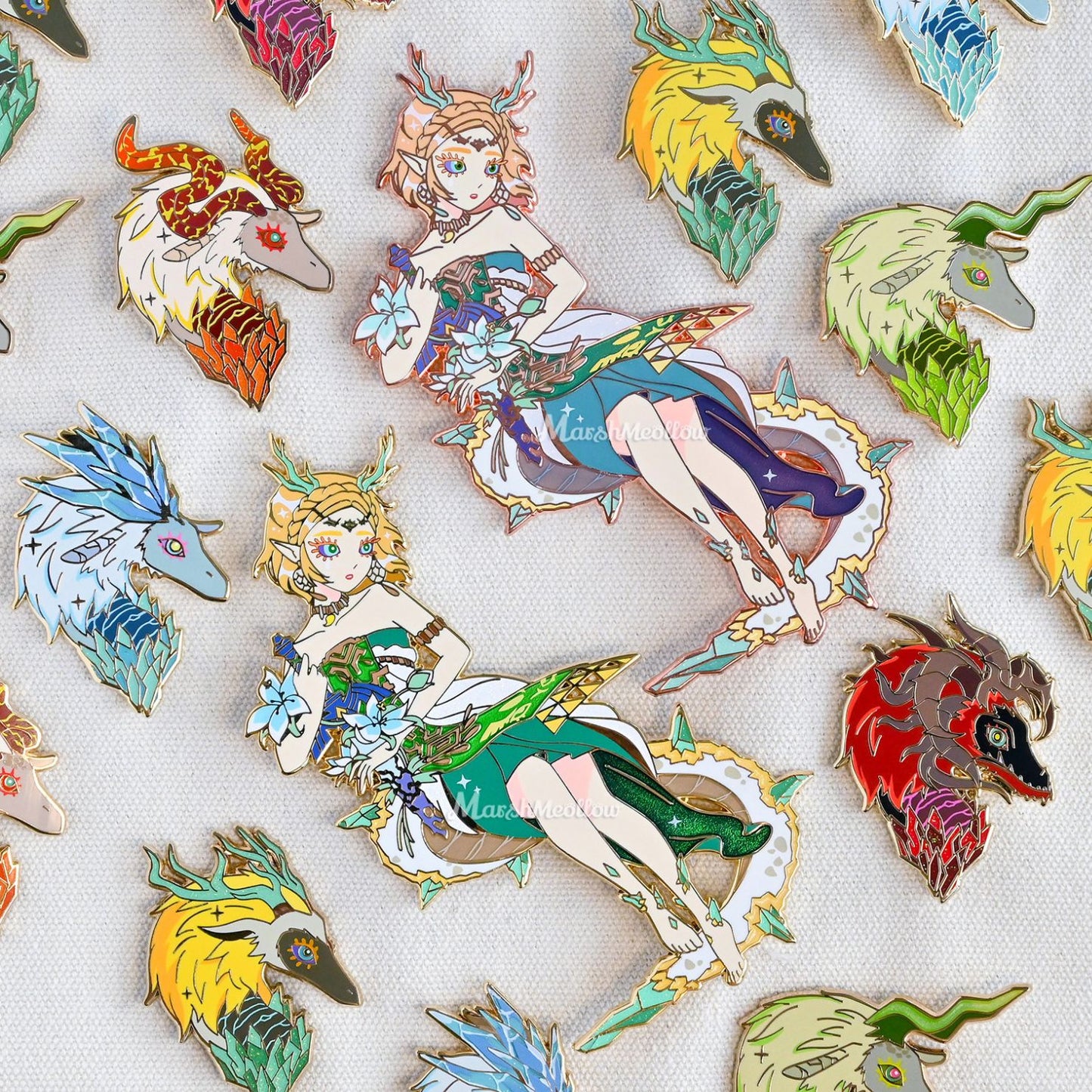 Dragons of Hyrule Enamel Pins