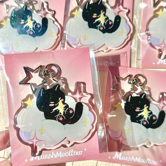 Black Kitty Acrylic Charm