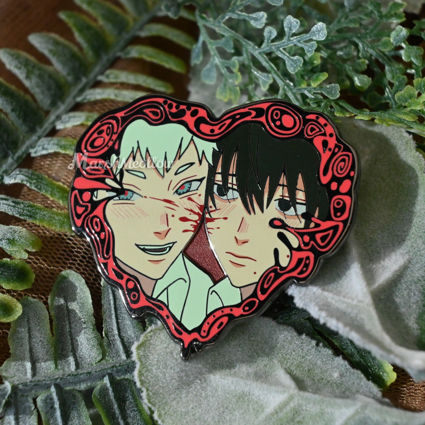 Hikaru & Yoshiki Heart Frame Pin