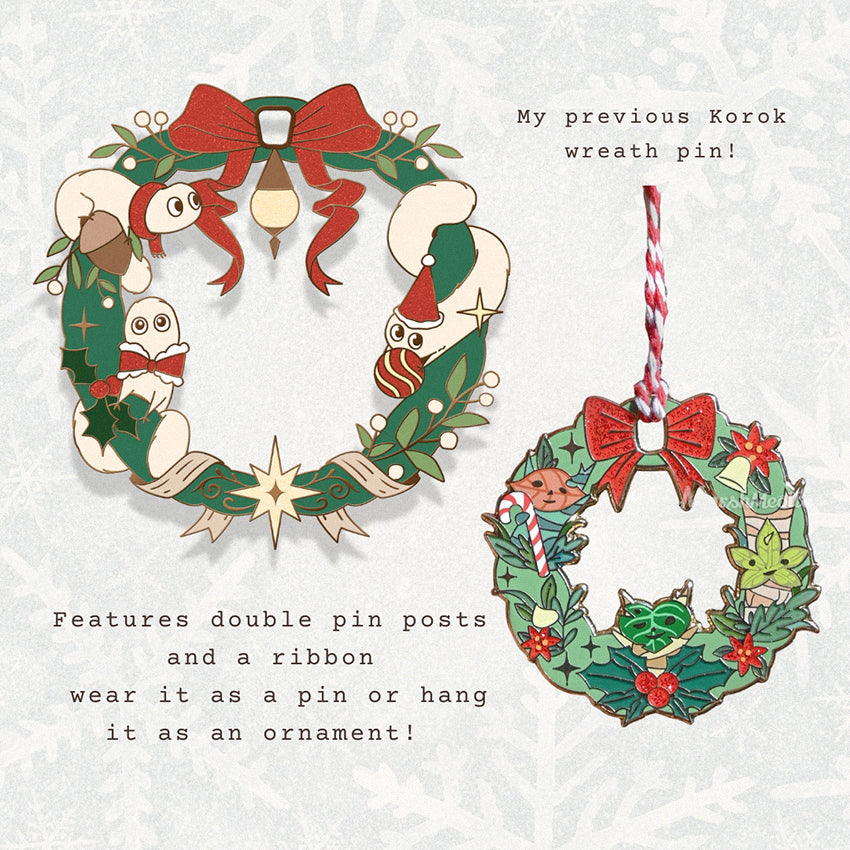 PRE-ORDER WHA Brushbuddy Christmas Wreath Enamel Pin