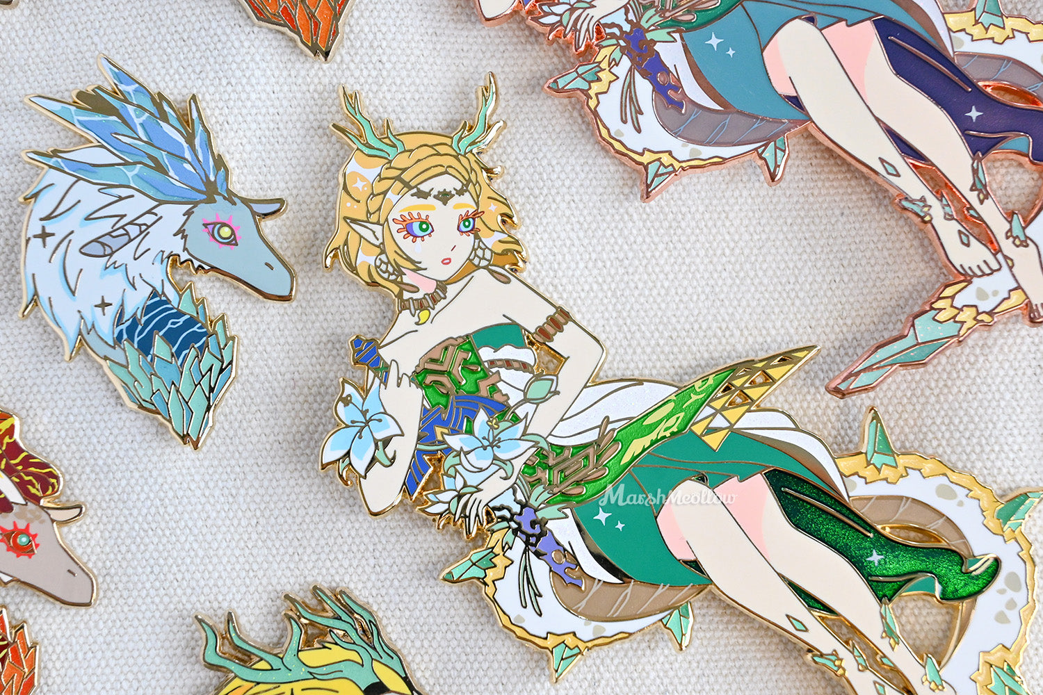 Tears of the kingdom dragon Zelda princess enamel pin 