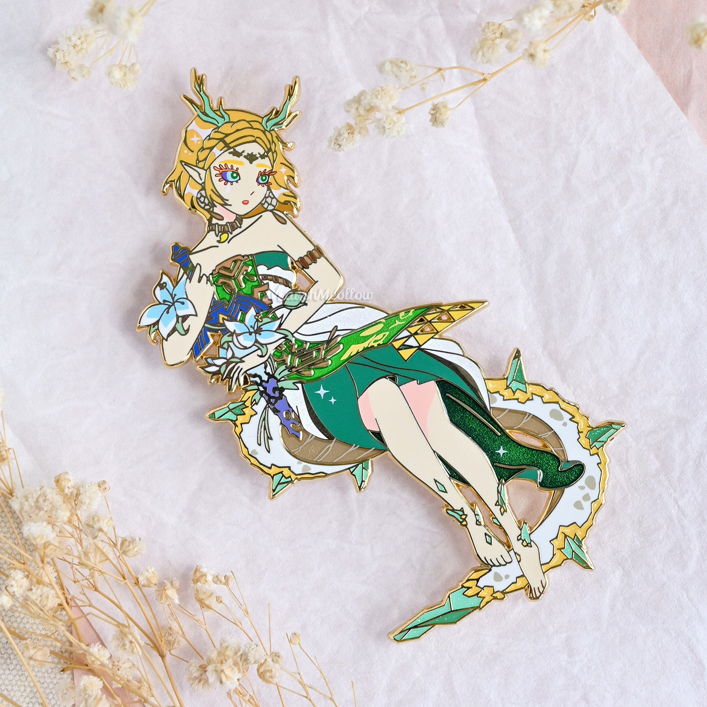 Tears of the kingdom dragon Zelda princess enamel pin 