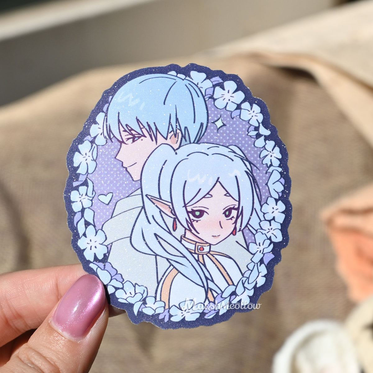 Frieren Himmel Sandy Glitter Sticker