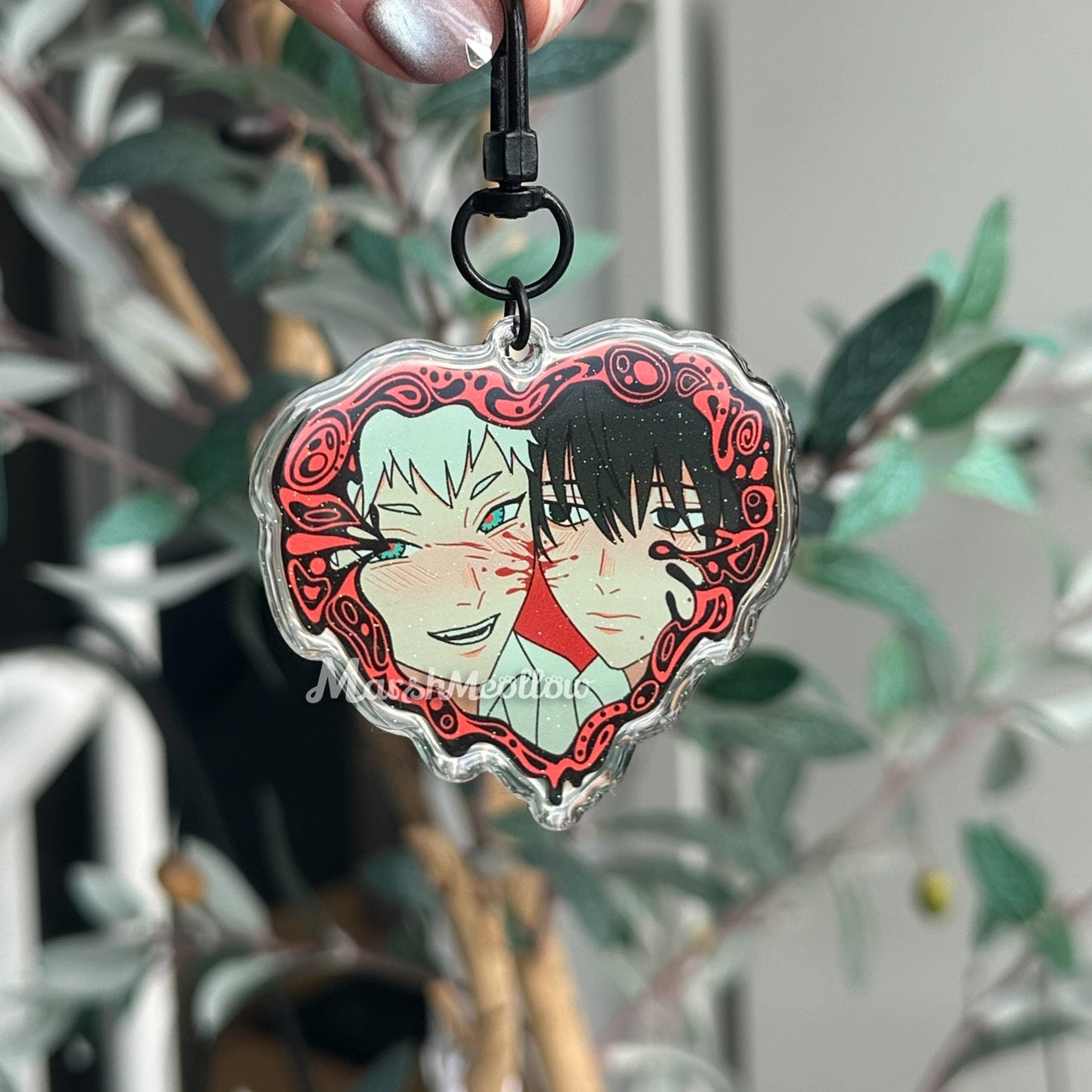 TSHD Heart Frame Double Sided Acrylic Charm