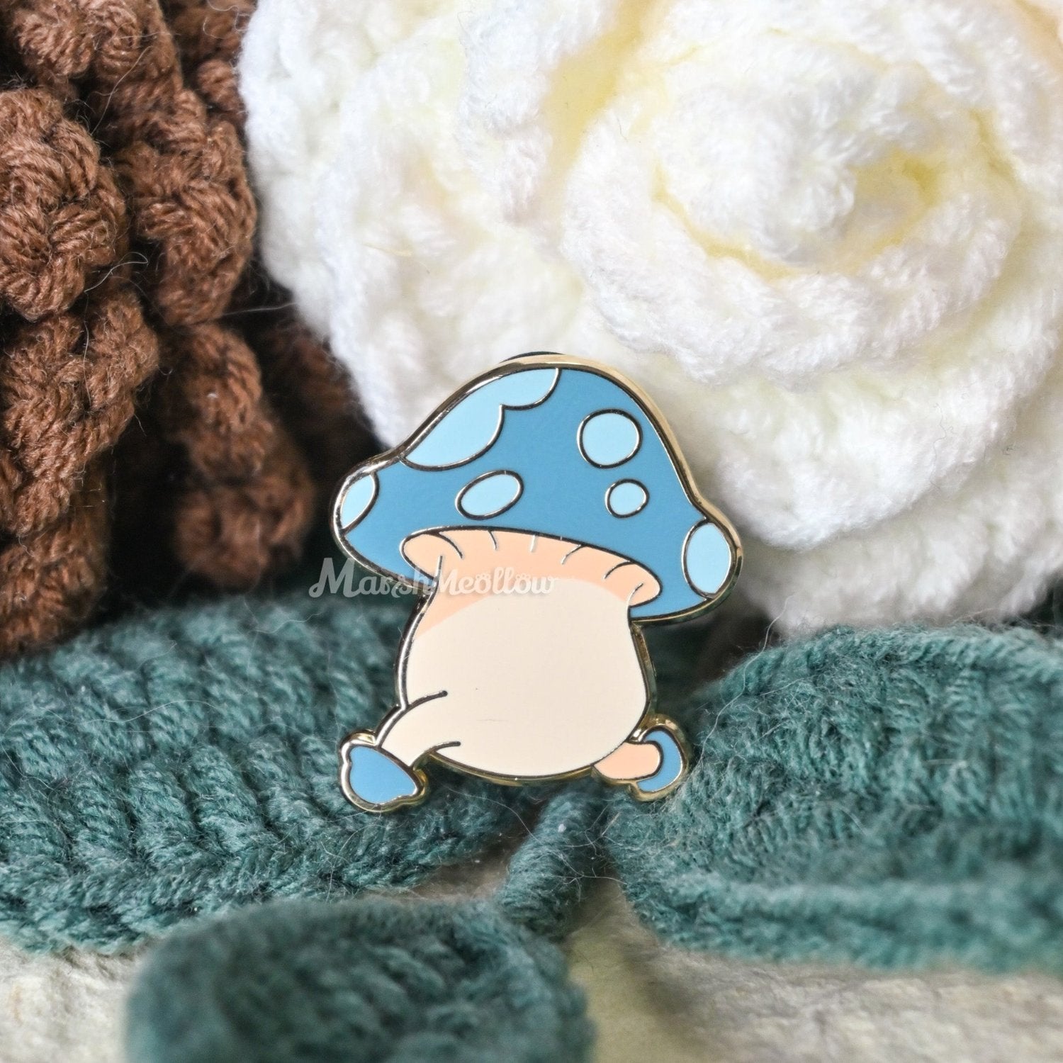 walking mushroom pin inspired from anime delicious in dungeon