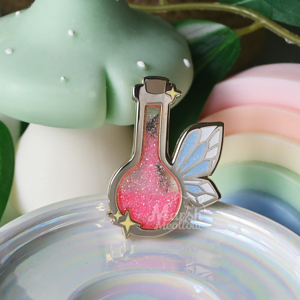 Pink Fairy Tonic Quick Sand Enamel Pin