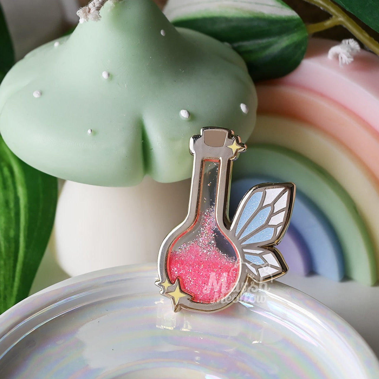 Pink Fairy Tonic Quick Sand Enamel Pin