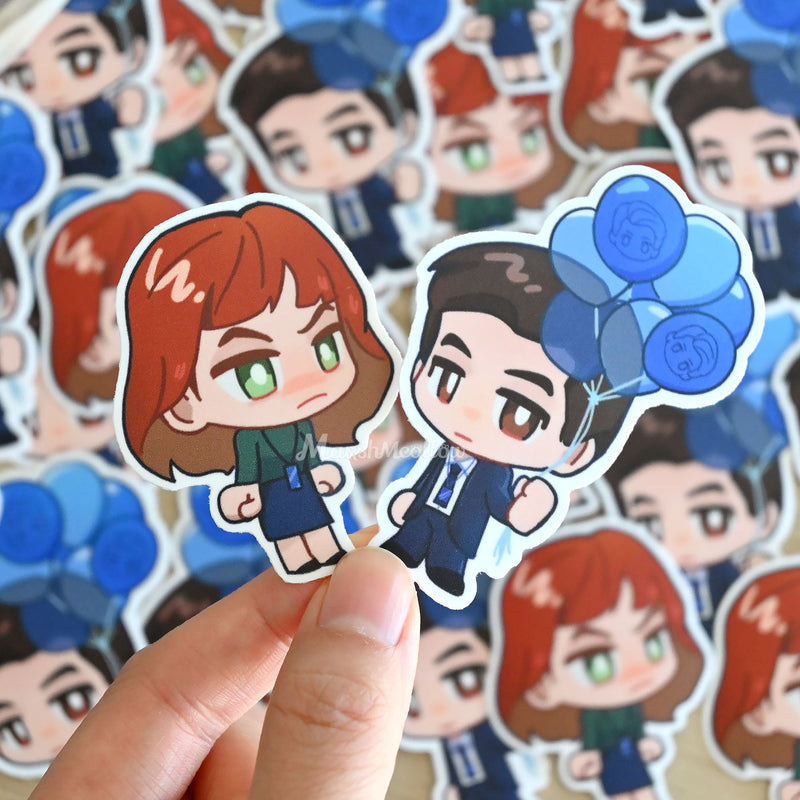 Severance Mark & Helly Matte Stickers