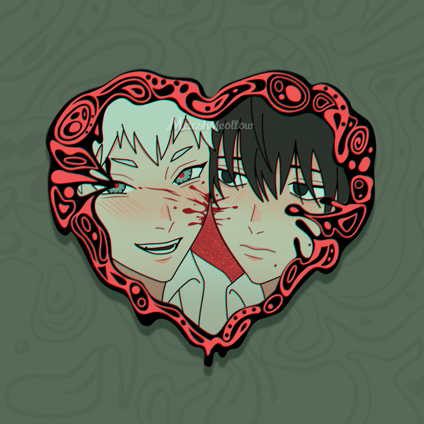 (PRE-ORDER) Hikaru & Yoshiki Heart Frame Pin