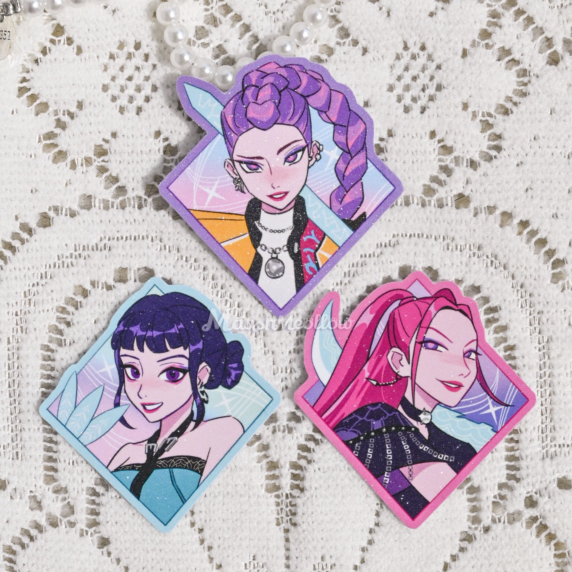 Kpop demon hunter Huntrix stickers