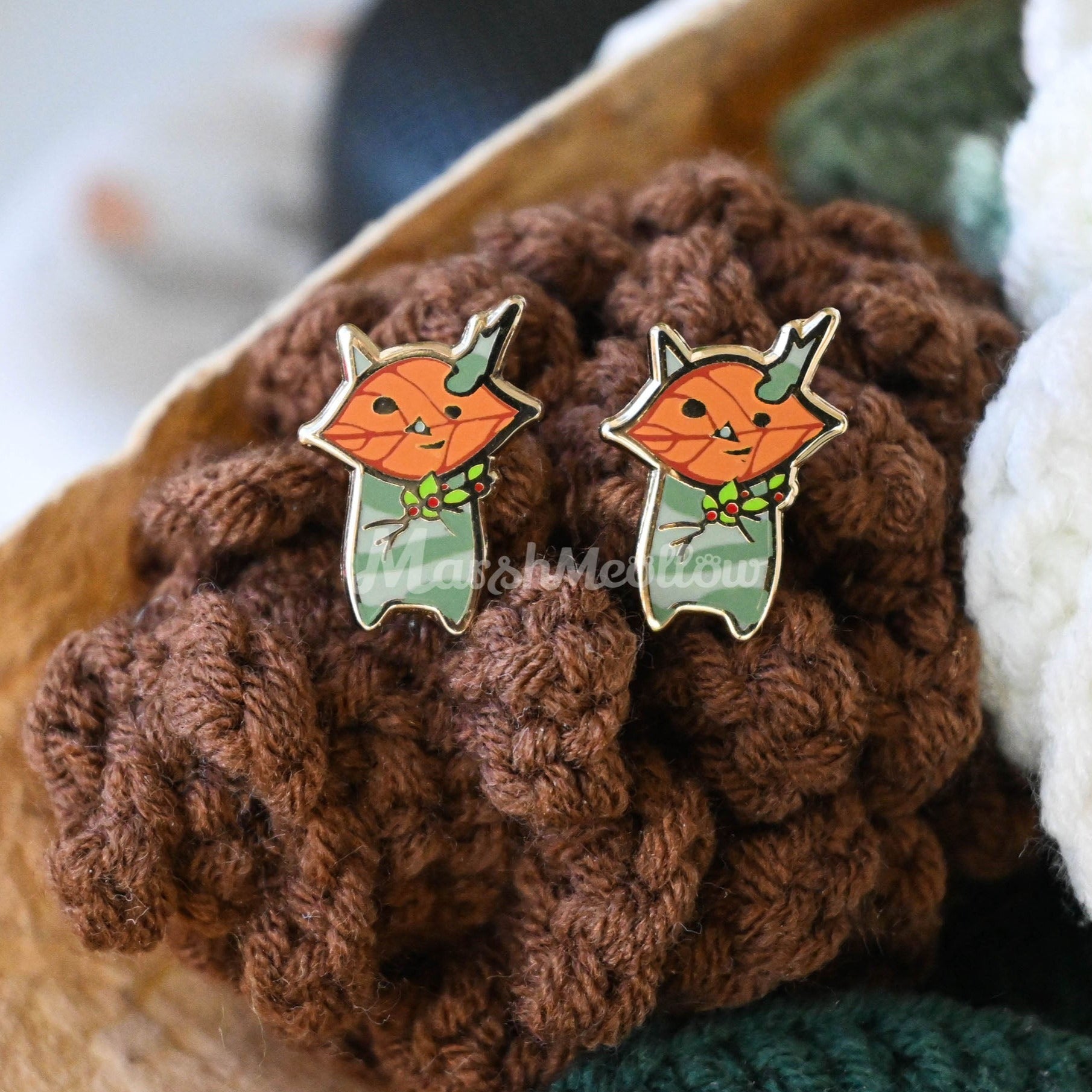 red leaf korok earrings