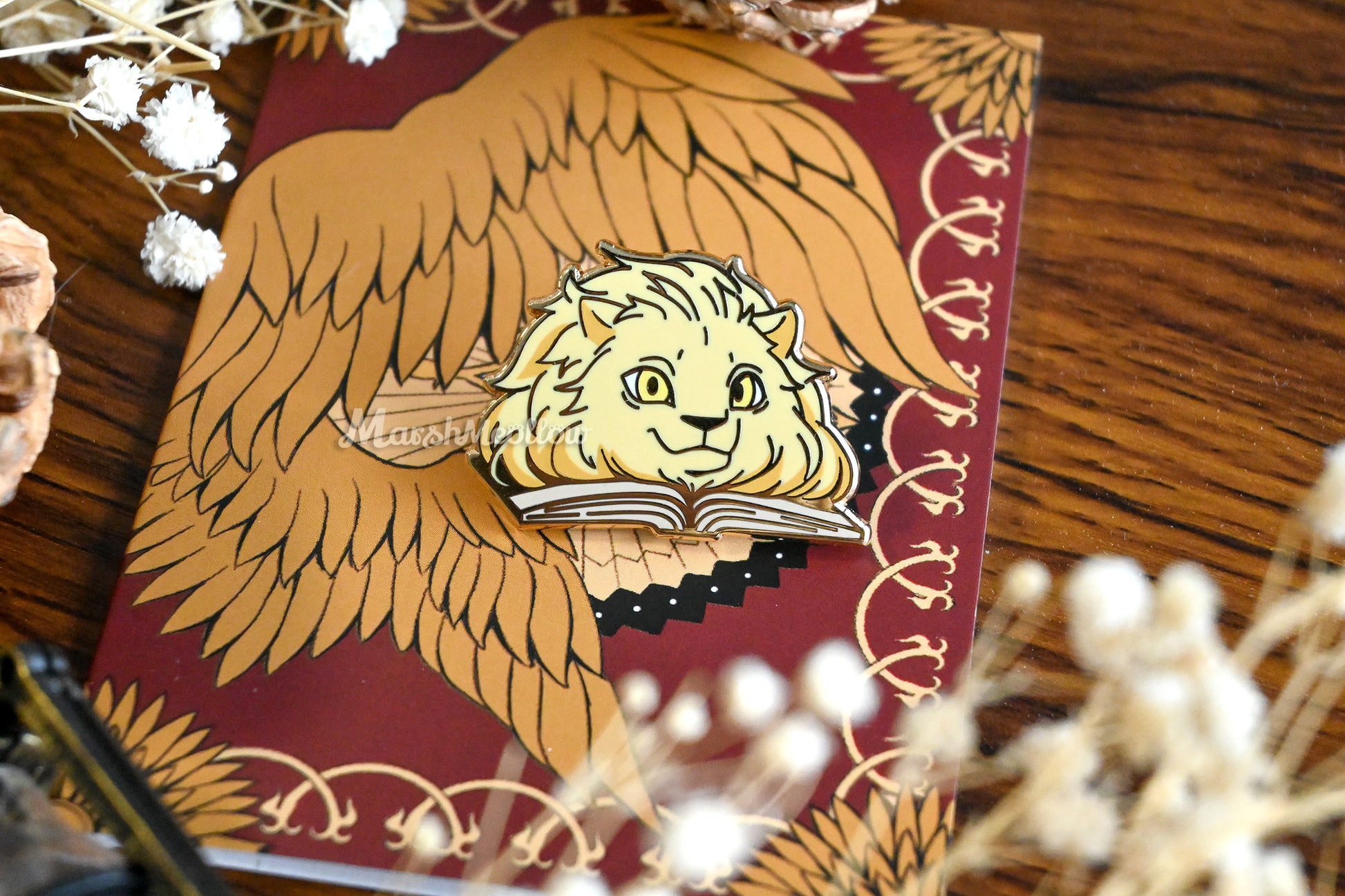 winged lion pin inspired from delicious in dungeon