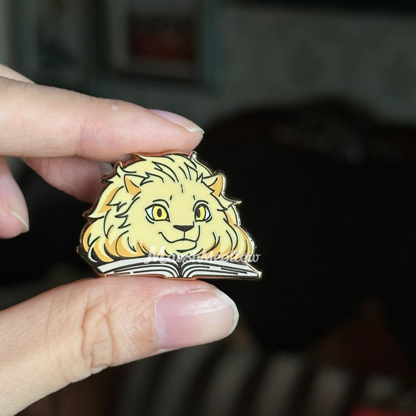 Lion In Magic Book Enamel Pin