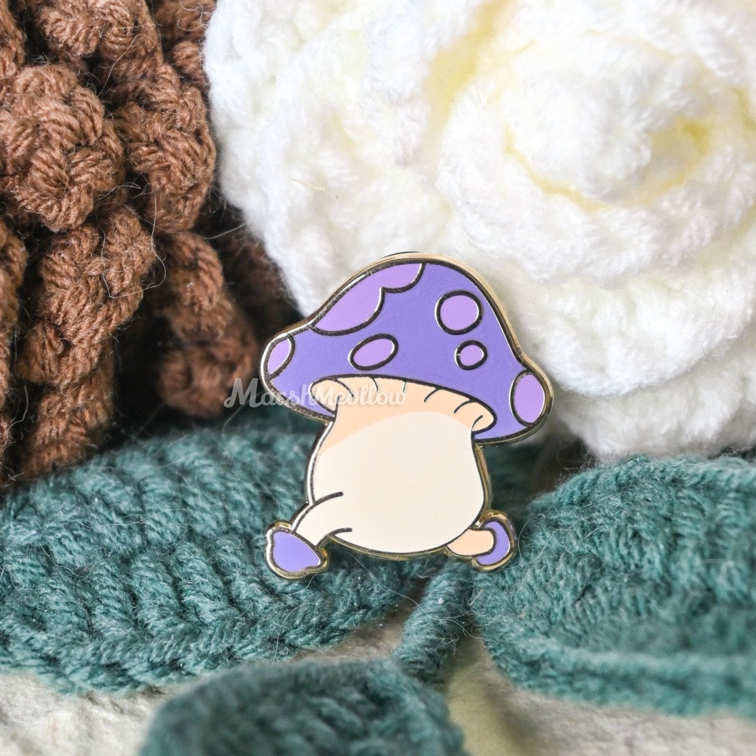 walking mushroom pin inspired from anime delicious in dungeon