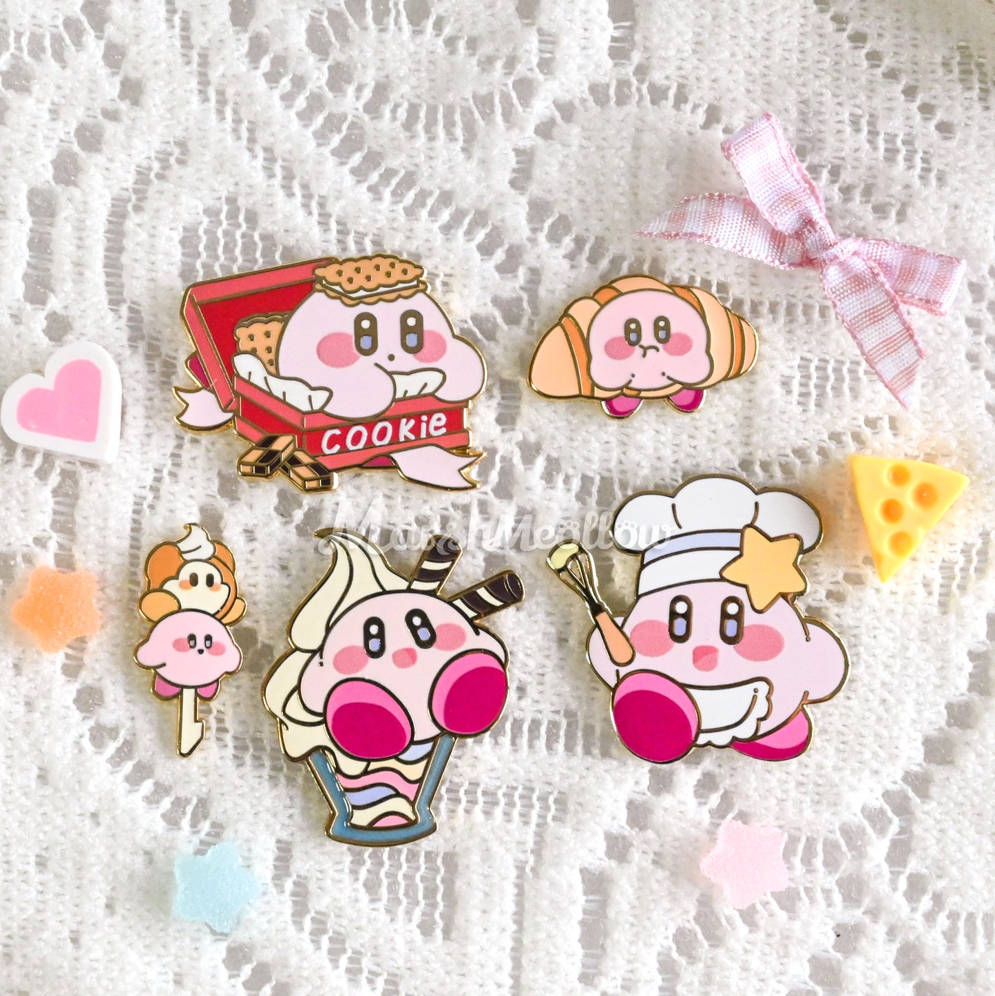 Sweet Kirby Enamel Pin Collection