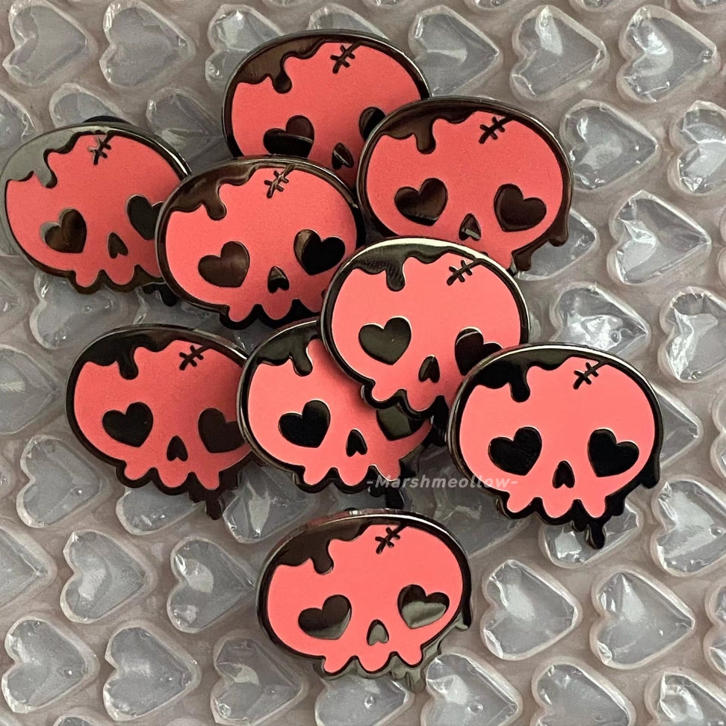 Pink Skull Enamel Pin