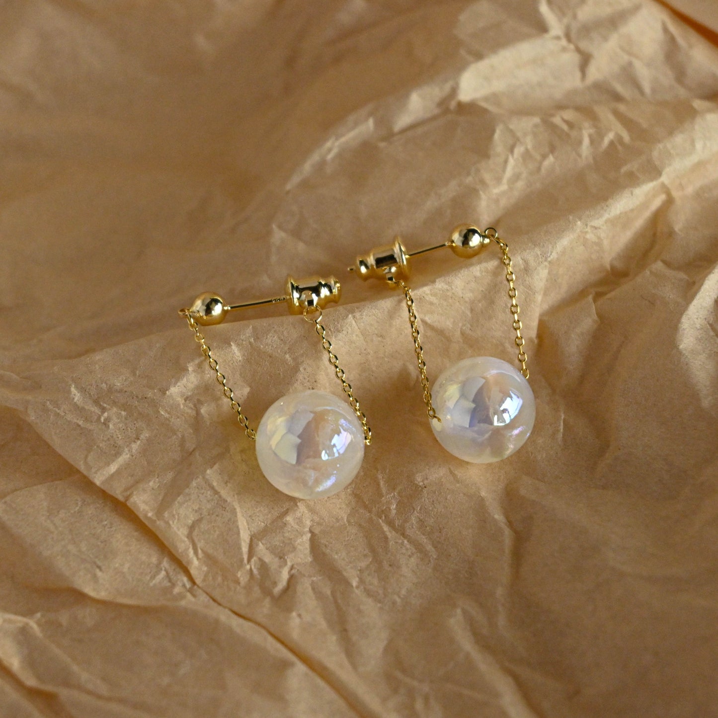 Mermaid Pearl Front-back Earrings