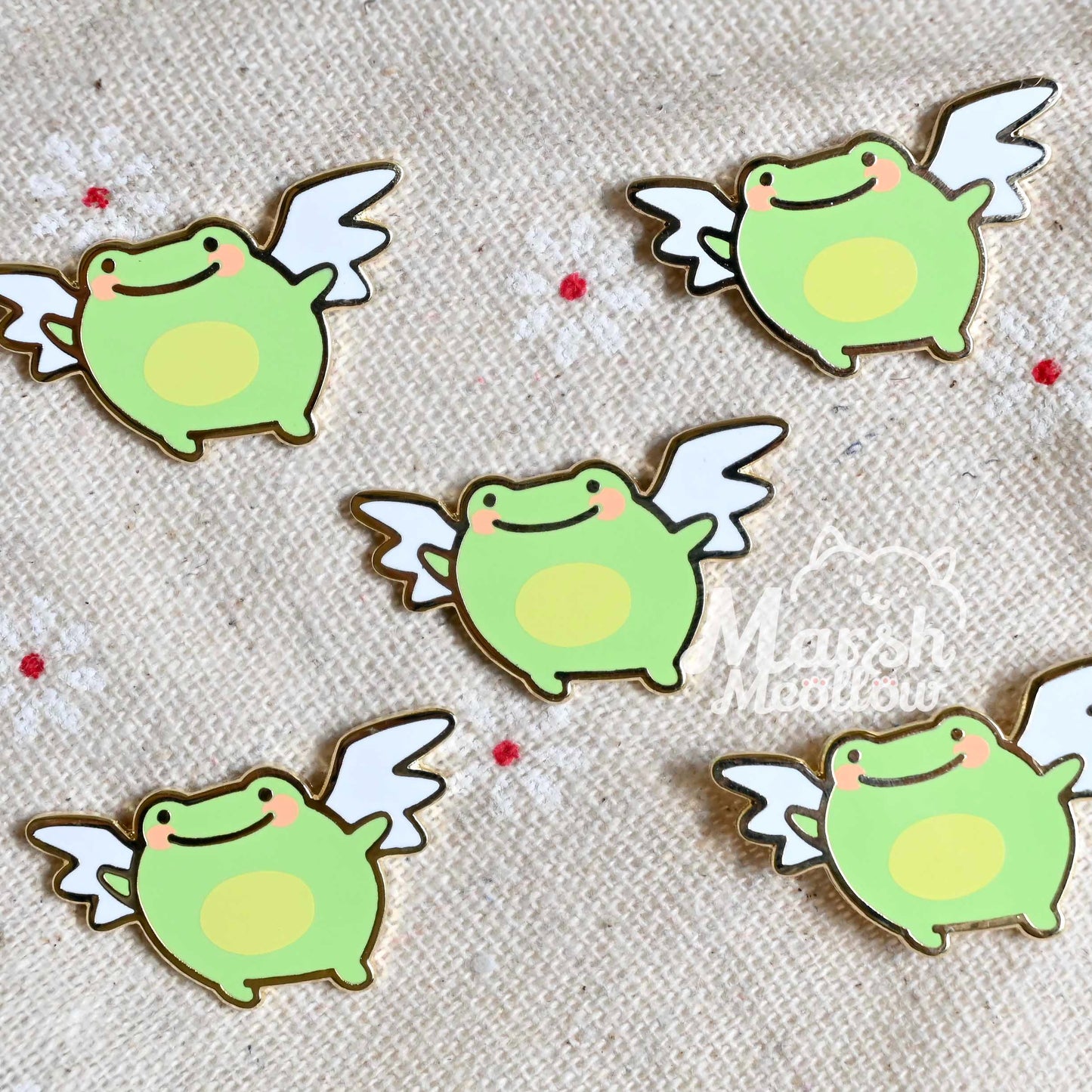 Flying Little Frog Enamel Pin