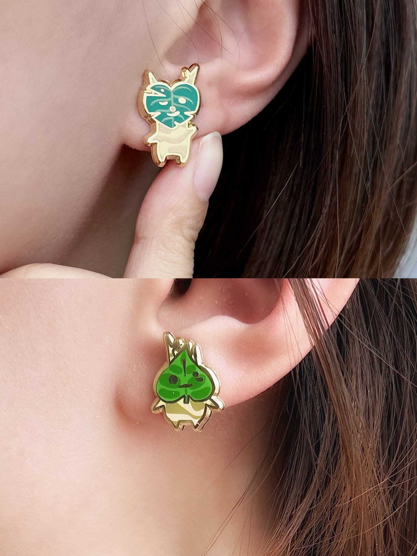 Mini Korok Earrings (Marka & Cut Heart)