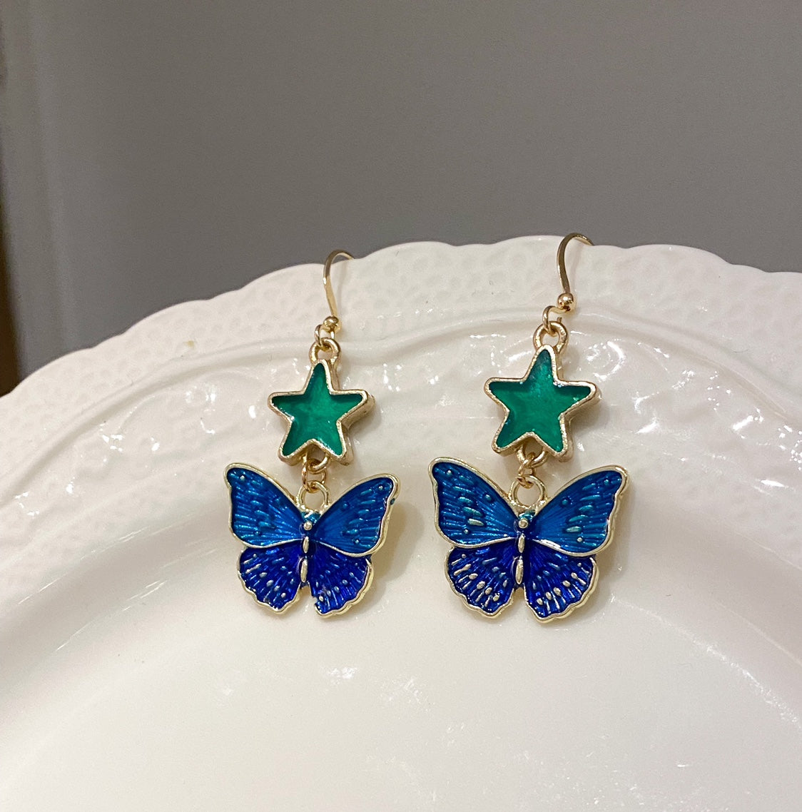 Jolyne Kujo Butterfly Drop Earrings