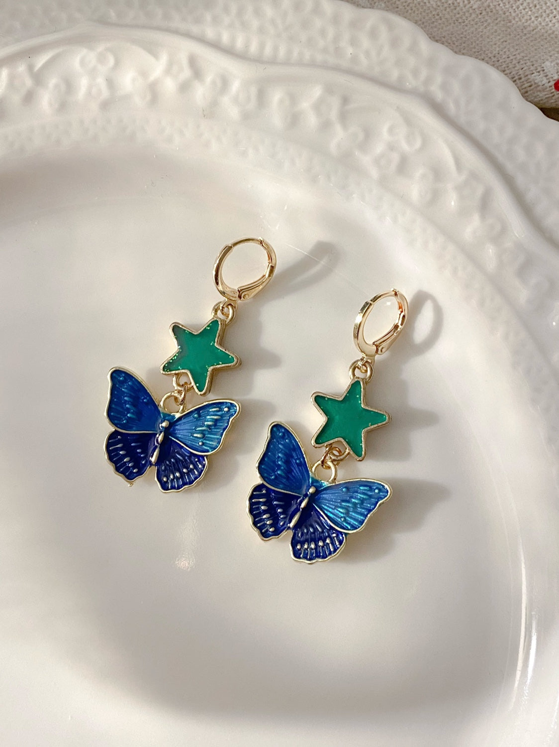 Jolyne Kujo Butterfly Drop Earrings